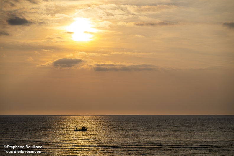 Crépuscule sur la plage de Cayeux