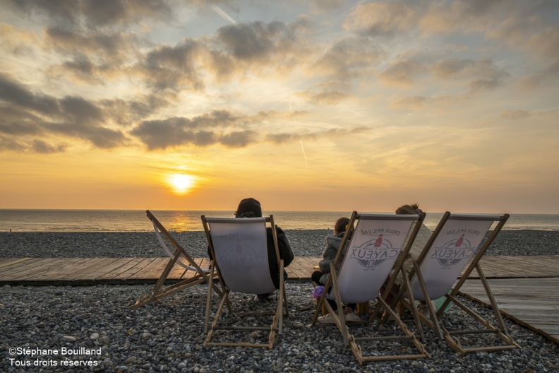 Crépuscule sur la plage de Cayeux