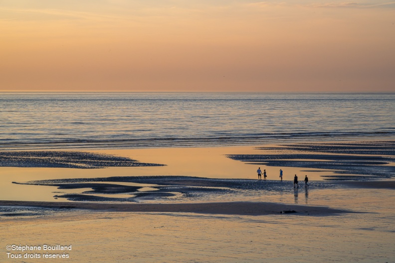 Crépuscule sur la plage de Cayeux