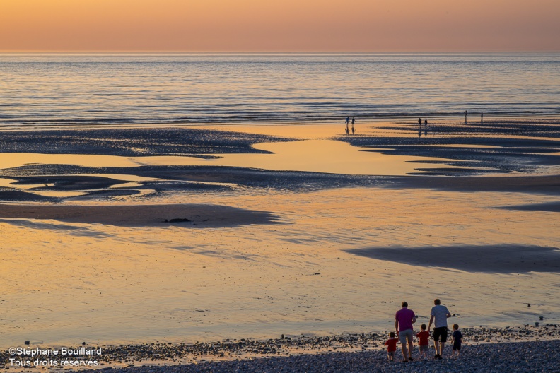 Crépuscule sur la plage de Cayeux