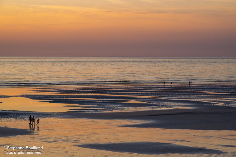 Crépuscule sur la plage de Cayeux