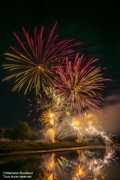 Feu d'artifice du 14 Juillet à Saint-Valery-sur-Somme