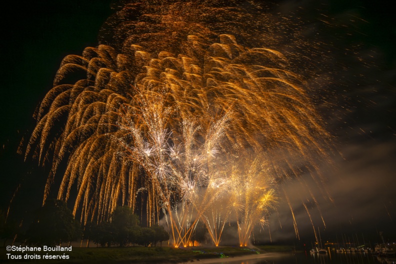 Feu d'artifice du 14 Juillet à Saint-Valery-sur-Somme