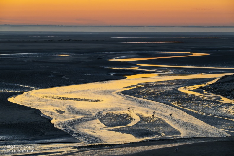 Lever de soleil sur la baie face au Crotoy