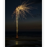 France, Somme (80), Baie de Somme, Quend-Plage, Feu d'artifice sur la plage // France, Somme (80), Baie de Somme, Quend-Plage, Fireworks on the beach