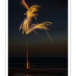 France, Somme (80), Baie de Somme, Quend-Plage, Feu d'artifice sur la plage // France, Somme (80), Baie de Somme, Quend-Plage, Fireworks on the beach