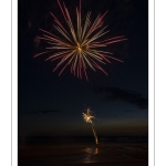 France, Somme (80), Baie de Somme, Quend-Plage, Feu d'artifice sur la plage // France, Somme (80), Baie de Somme, Quend-Plage, Fireworks on the beach