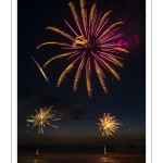 France, Somme (80), Baie de Somme, Quend-Plage, Feu d'artifice sur la plage // France, Somme (80), Baie de Somme, Quend-Plage, Fireworks on the beach