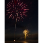 France, Somme (80), Baie de Somme, Quend-Plage, Feu d'artifice sur la plage // France, Somme (80), Baie de Somme, Quend-Plage, Fireworks on the beach