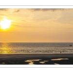Crépuscule sur la plage de Cayeux