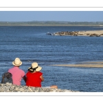 Un couple observe les phoques au Hourdel