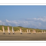 Les chars-à-voile sur la plage