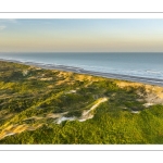 Quend-Plage au milieu des dunes au lever du soleil