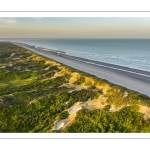 Quend-Plage au milieu des dunes au lever du soleil