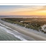 Quend-Plage au milieu des dunes au lever du soleil