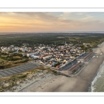 Quend-Plage au milieu des dunes au lever du soleil