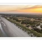 Quend-Plage au milieu des dunes au lever du soleil