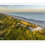 Quend-Plage au milieu des dunes au lever du soleil