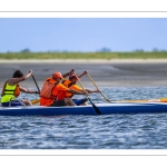 Pirogue polynésienne, va'a, en baie de Somme