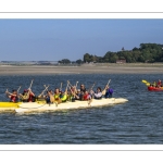 Pirogue polynésienne, va'a, en baie de Somme