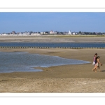 Marée basse au Cap hornu et vue sur sur le Crotoy